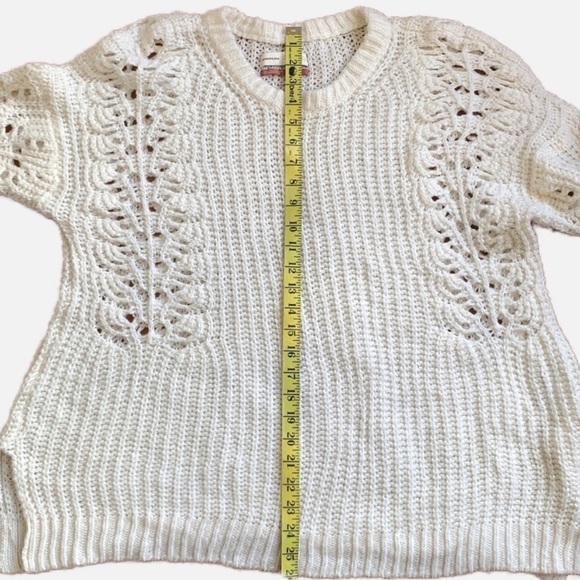 Anthropologie Pilcro Devenne Pointelle Chunky Knit Sweater Size S - Picture 3 of 8
